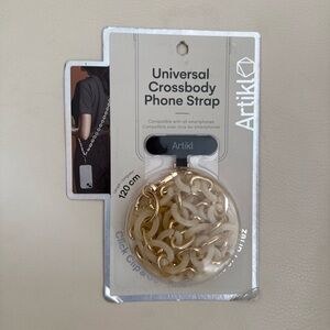 Artikl UNIVERSAL LANYARD CROSSBODY CHAIN & PHONE STRAP Beige/Gold